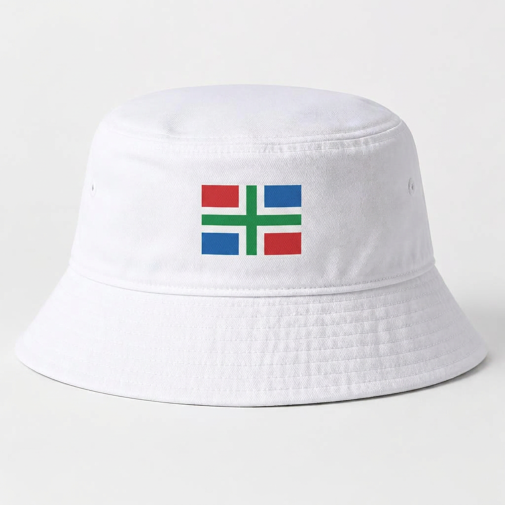Groningse zonnehoed met de Groningse vlag op de voorkant